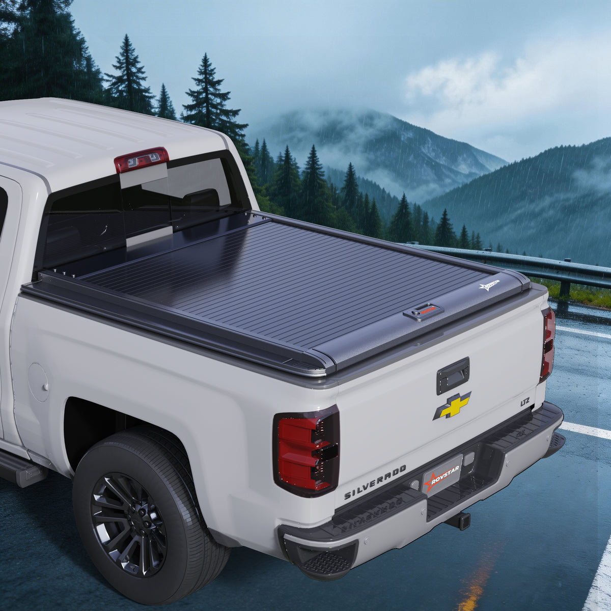 2014-2018 Chevrolet Silverado 1500 5.8ft Bed Retractable Tonneau Cover, All-Aluminum, No-Drill Install | ROVSTAR Mech Glide