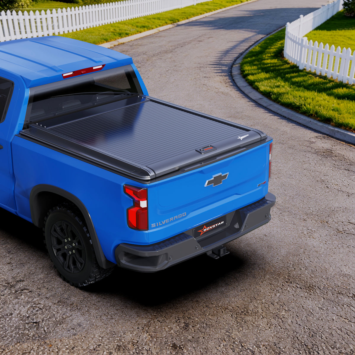 2019-2026 Chevrolet Silverado 1500 5.8ft Bed Retractable Tonneau Cover, All-Aluminum, No-Drill Install | ROVSTAR Mech Glide