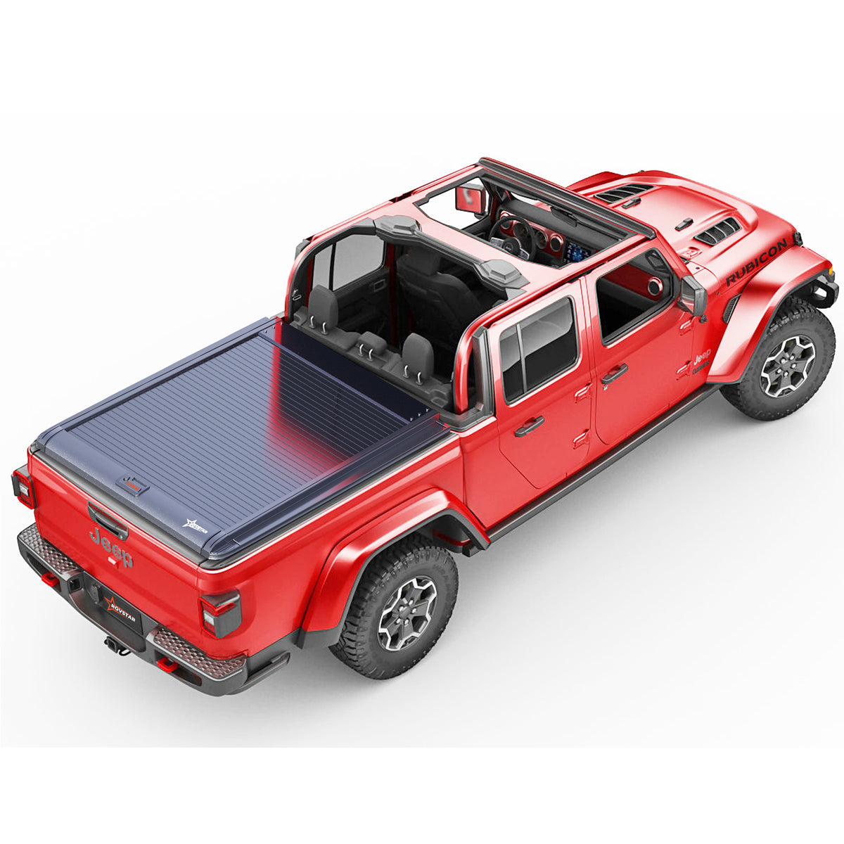 2020-2026 Jeep Gladiator 5ft Bed Retractable Tonneau Cover, All-Aluminum, No-Drill Install | ROVSTAR Mech Glide