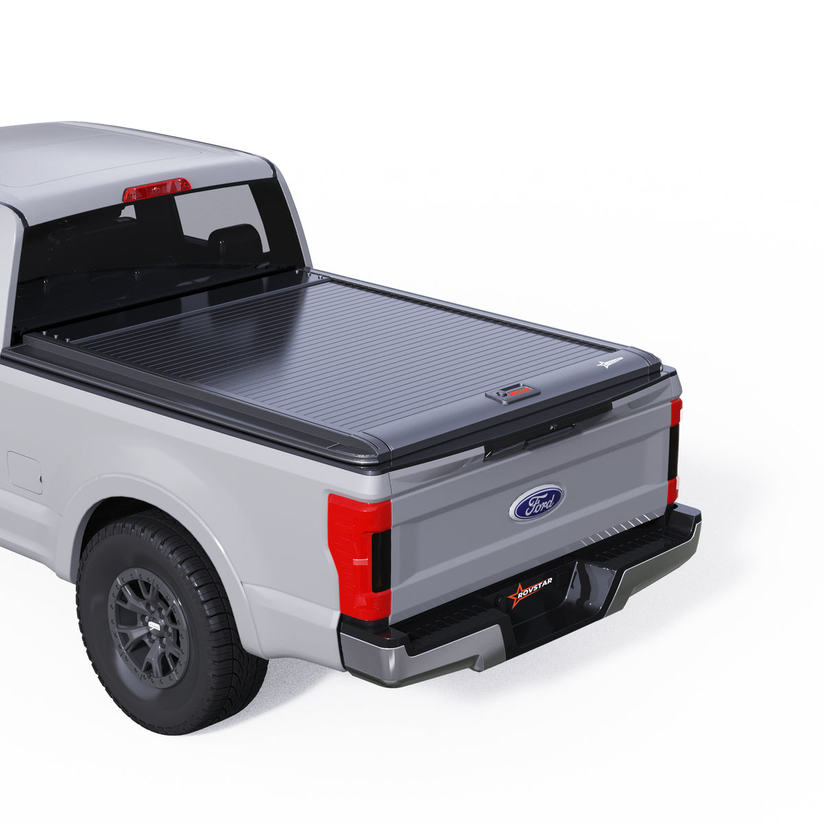 2017-2026 Ford F-250/F-350 6.8ft Bed Retractable Tonneau Cover, All-Aluminum, No-Drill Install | ROVSTAR Mech Glide