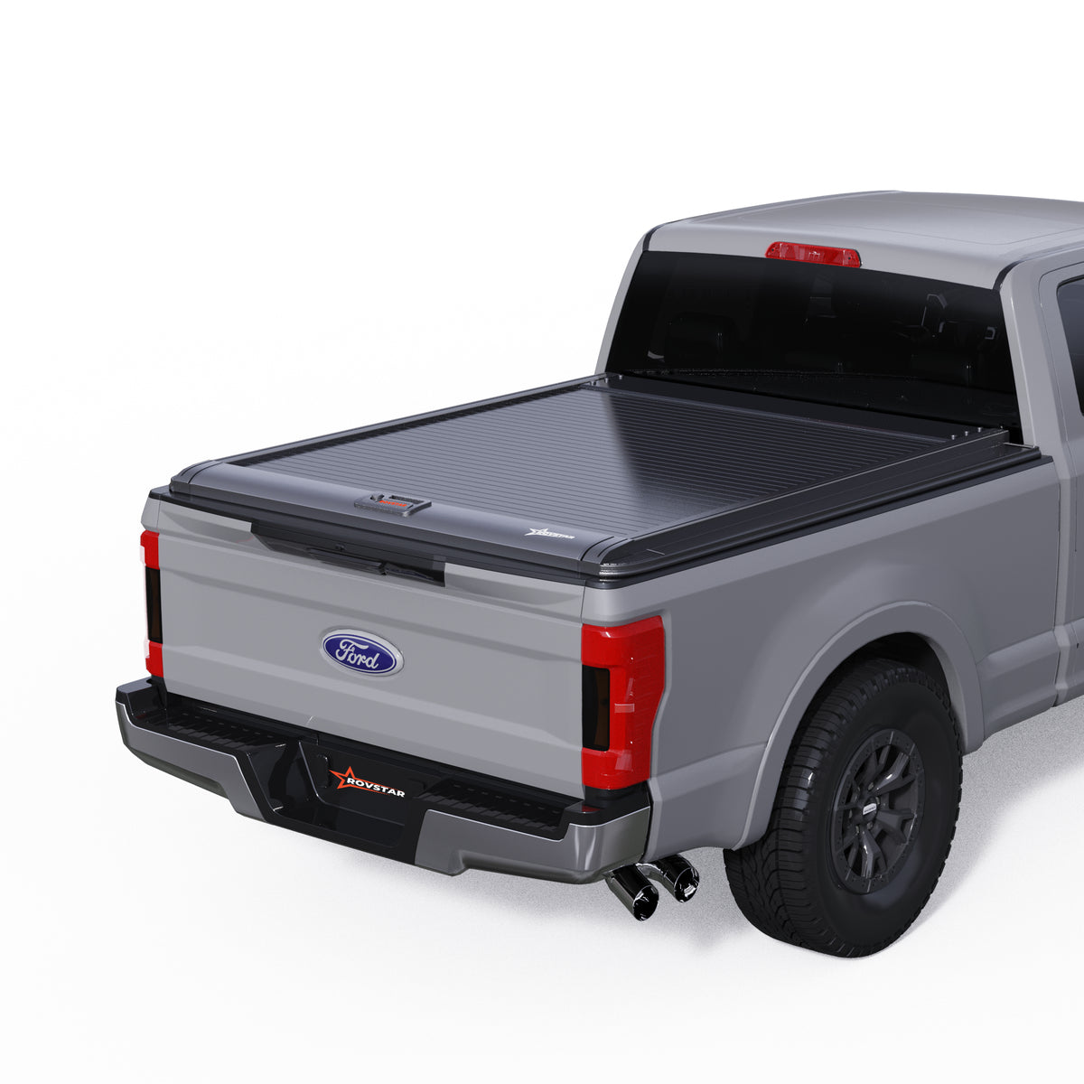 2017-2026 Ford F-250/F-350 6.8ft Bed Retractable Tonneau Cover, All-Aluminum, No-Drill Install | ROVSTAR Mech Glide