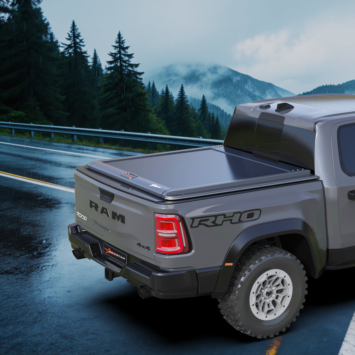 2009-2026 RAM 1500 5.7ft Bed Retractable Tonneau Cover, All-Aluminum, No-Drill Install | ROVSTAR Mech Glide