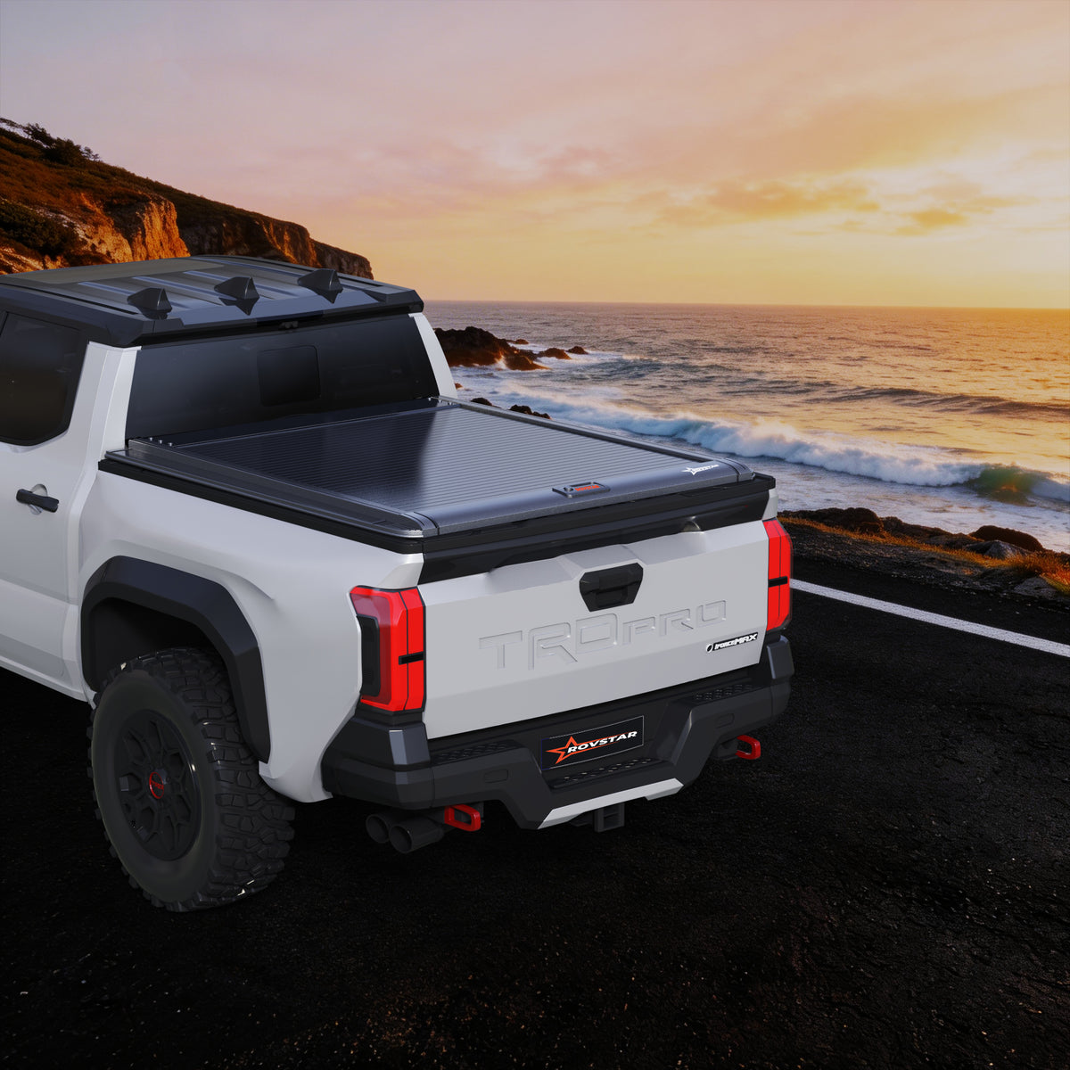 2016-2026 Toyota Tacoma 5ft Bed Retractable Tonneau Cover, All-Aluminum, No-Drill Install | ROVSTAR Mech Glide