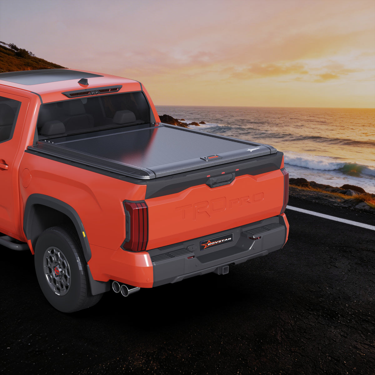 2007-2026 Toyota Tundra 5.5ft Bed Retractable Tonneau Cover, All-Aluminum, No-Drill Install | ROVSTAR Mech Glide
